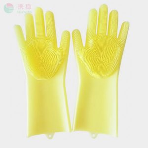 硅胶清洁手套黄色款