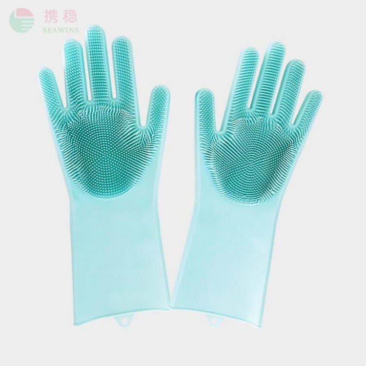 硅胶清洁手套蓝色款